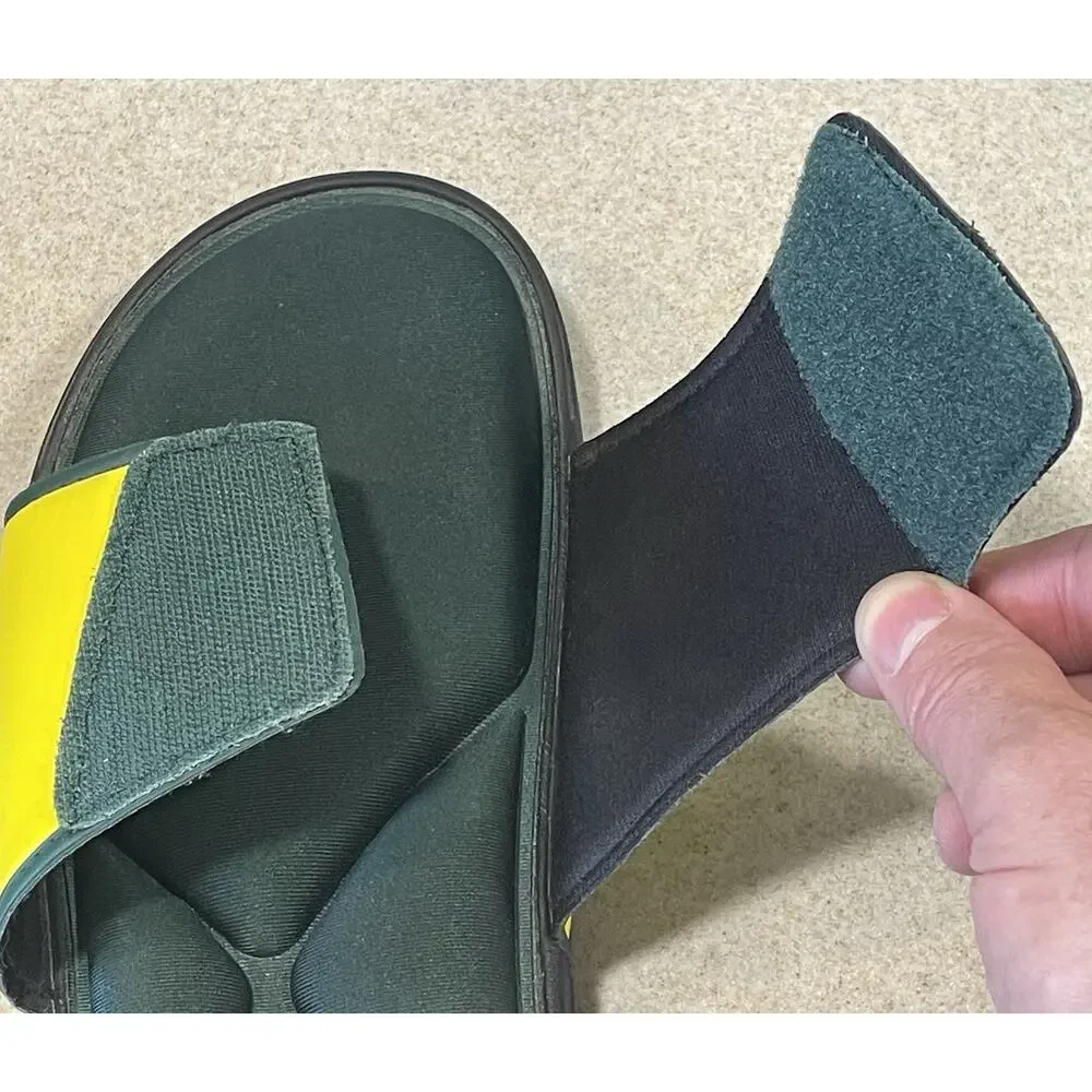 Oregon Ducks Cushioned Slide Sandals Adjustable Men’s Size XL 13-14 -Comfortable